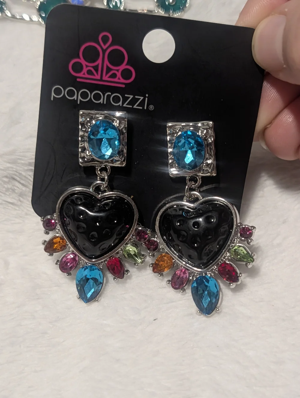 paparazzi Multi-Color Crystal Drop and Hoop Earring Collection - Picture 3 of 5